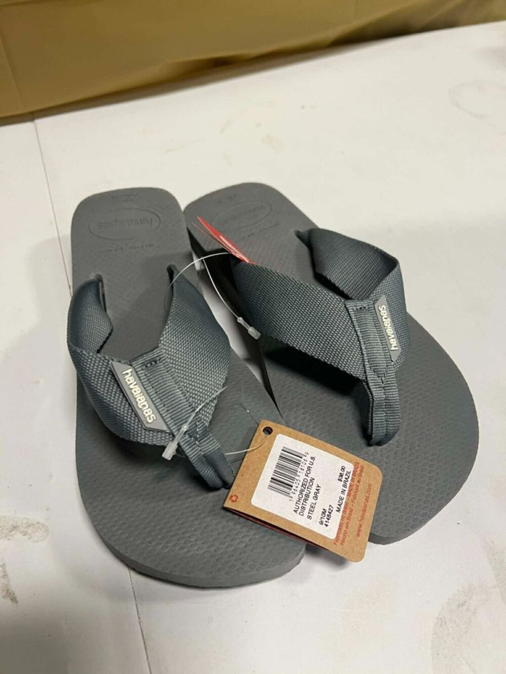 Havaianas Men's Unisex Urban Basic Flip Flops Steel Grey 9 - Picture 2 of 6